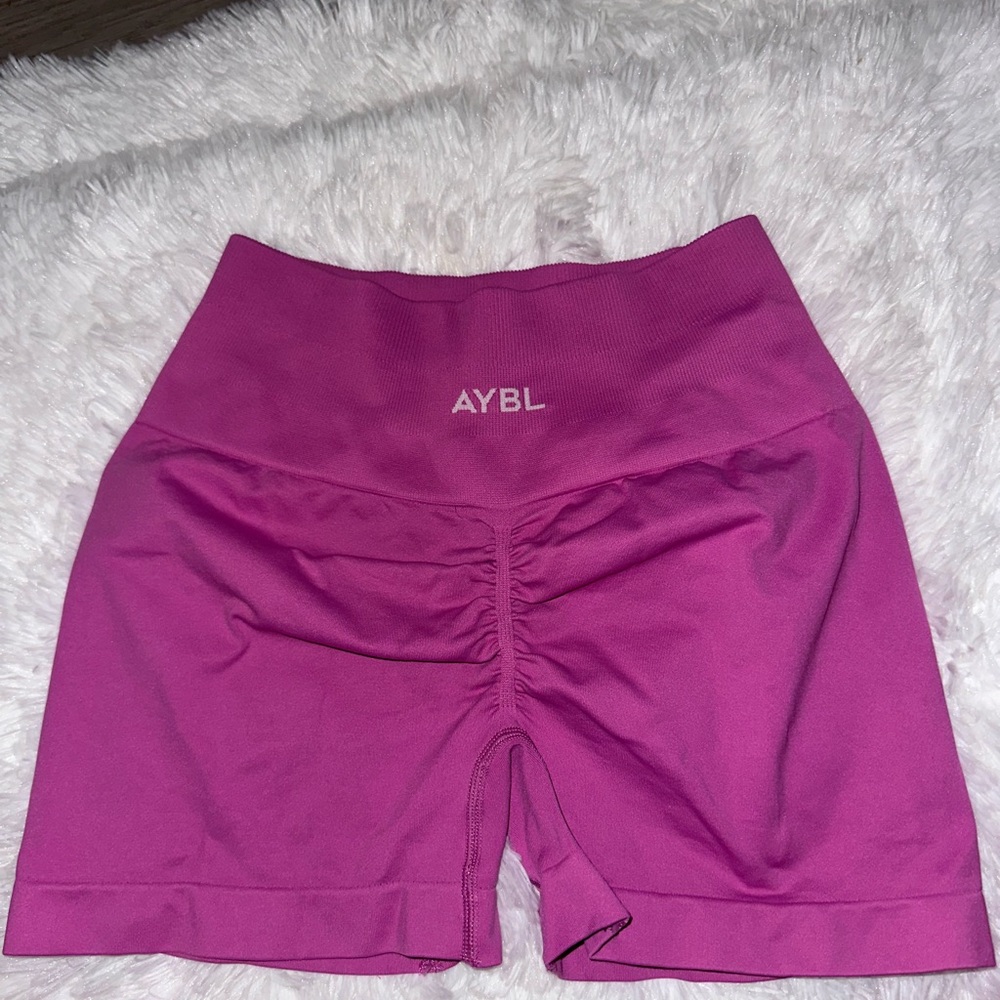 AYBL Pink Bike Shorts with High Waistband XS
